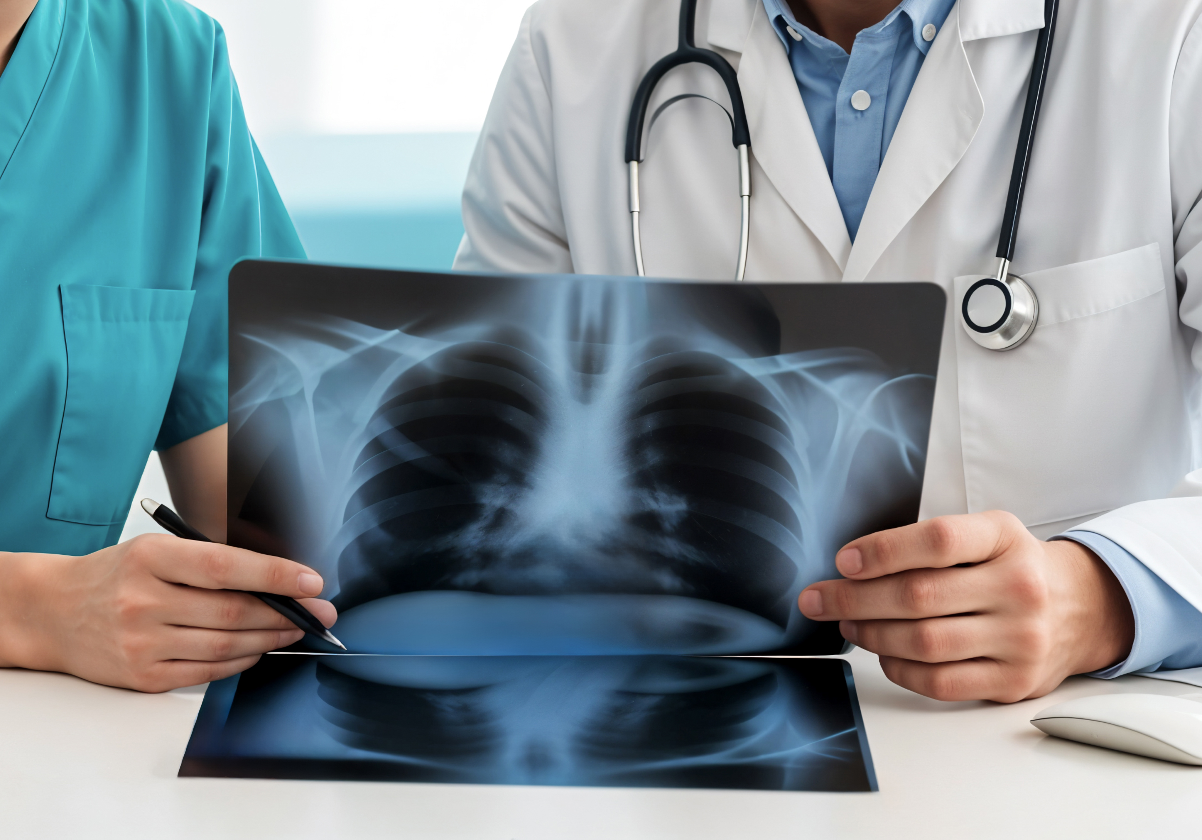 rtg, radiolog ogladajacy zdjecie